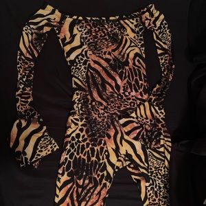 Animal print jumpsuit